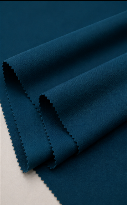 Petrol Blue Poly-Viscose